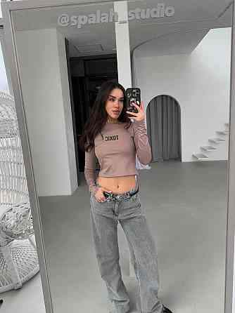 Женский укороченный лонгслив микродайвинг Шоколад Одесса