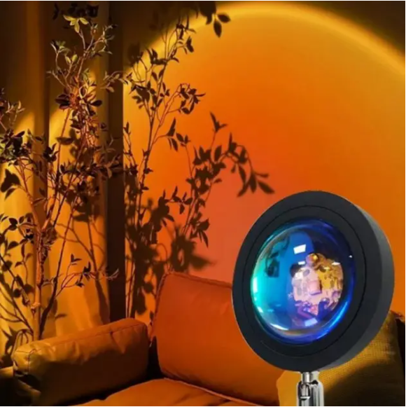 Проекційна лампа Sunset Lamp Q07 – світлодіодний торшер з ефектом заходу сонця для фото та декору Одеса - фото 9