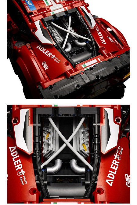Конструктор Technic Ferrari 488 GTE AF Corse №51 — 1677 деталей, масштабна модель суперкара, Київ - фото 9