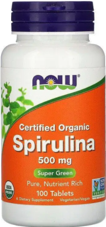 Спирулина Now Foods Spirulina 500 мг 100 таб Киев