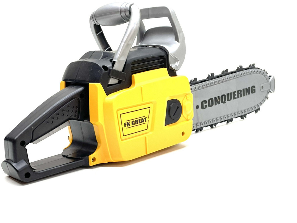 Бензопила іграшкова автоматичне обертання ланцюга зук Жовто-чорна (T001) Чернігів - фото 4
