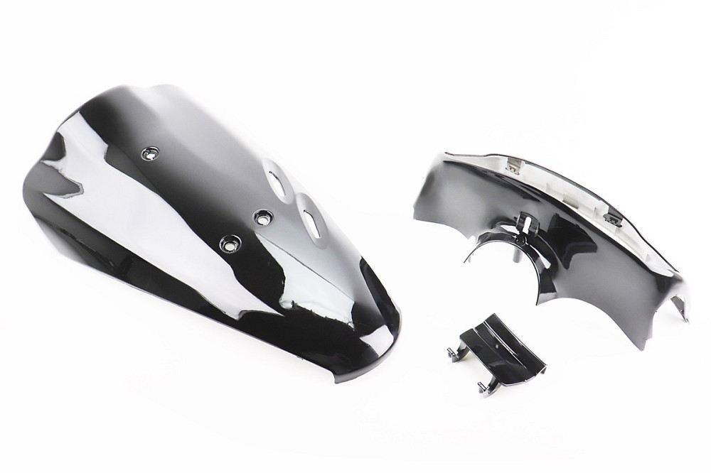 УЦІНКА Honda DIO AF-34 пластик - к-кт фарбований 5 деталей (голова під диск. гальмо з кришкою лючка), ЧОРНИЙ (брак фарбування, див.фото) Київ - фото 2