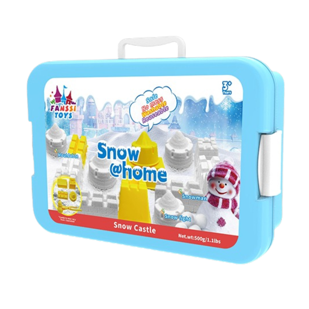 Набір снігу кінетичний пісок для дітей, набір “Сніговий замок”, маса для ліплення, творчості з формою для ліплення Кам'янець-Подільський - фото 8