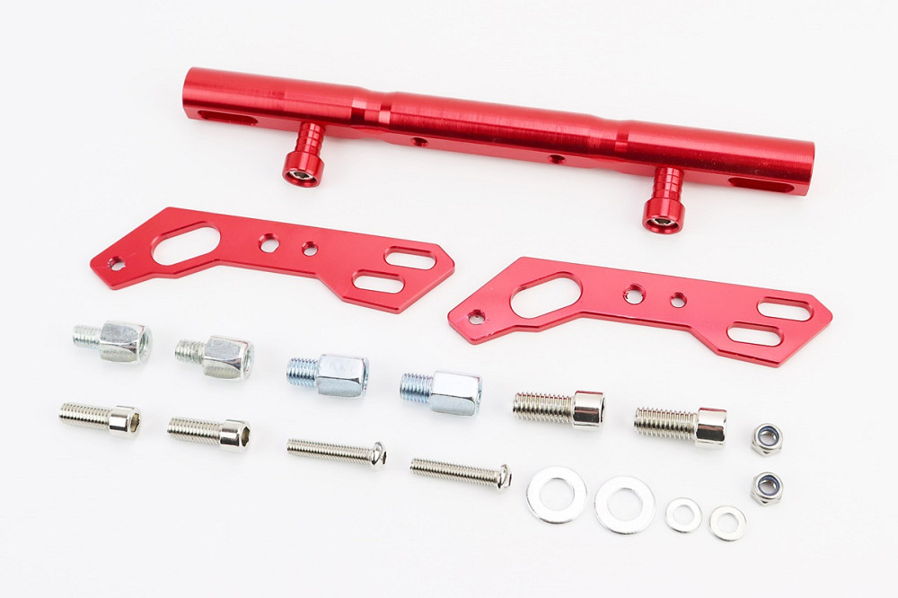 Перемичка керма регульована по довжині з отворами під мото аксесуари 315 - 380 мм, ЧЕРВОНИЙ тип 2 Киев - изображение 1