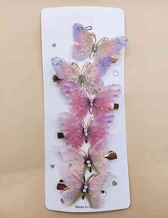 Комплект шпильок "Метелики" 6 шт. Різнокольоровий 8 Сміла