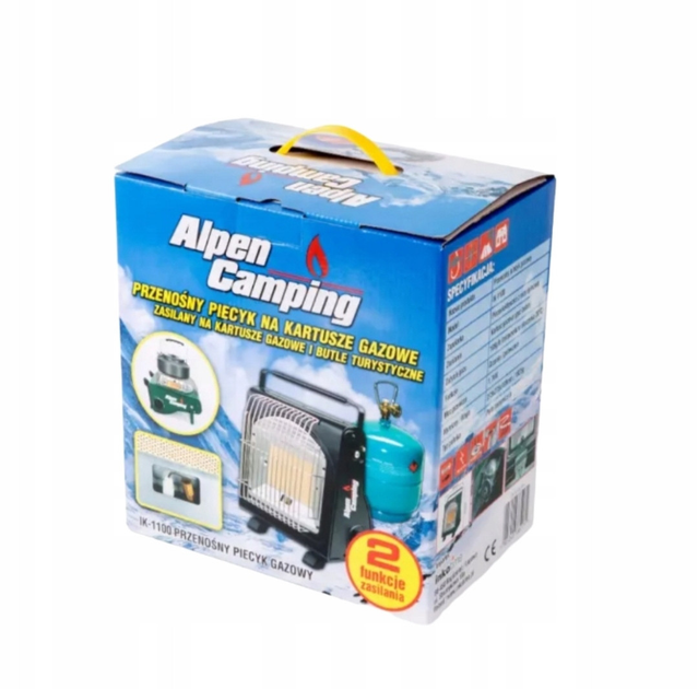 Газовий обігрівач + плита Alpen Camping IK-1100 під балон 2 в 1 Вінниця - фото 10