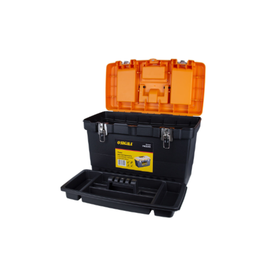 Набір ящиків для інструменту 2в1 320*155*187/486*267*320мм чорний/помаранч металеві замки SIGMA Житомир
