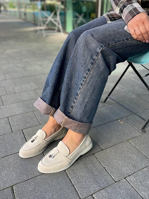 Mermaid Лофери жіночі Mermaid Б-1 св.бежевий (весна-осінь, замша натуральна) (6048) 39 Коломия - фото 1