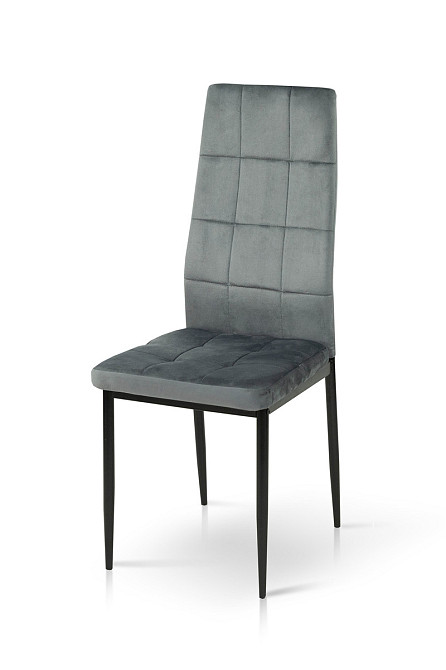 Стілець Айс, чорний/велюр сірий Киев - изображение 1