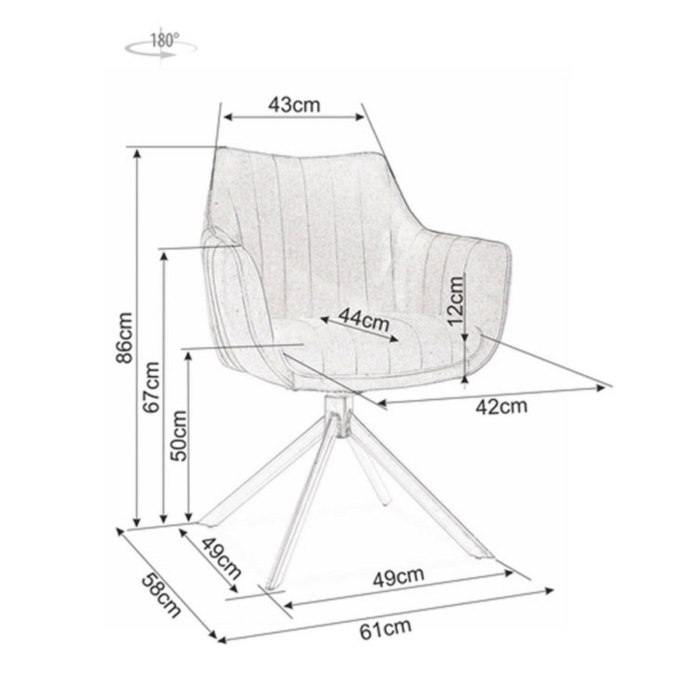 Стілець AZALIA VELVET чорний каркас/чорний BL.19 Київ - фото 8