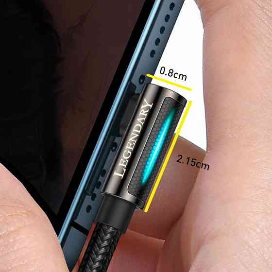 Кабель Lightning Baseus Legend Series Elbow CALCS-A01 (Чорний, 1м, 2.4A) Николаев