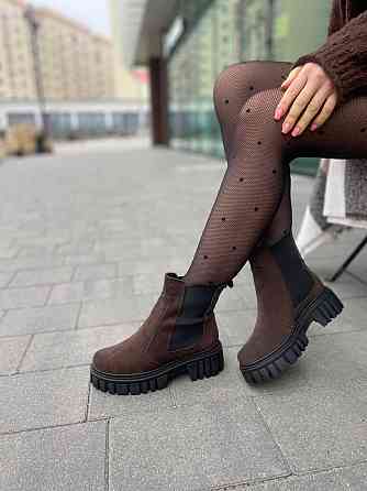 Edan Instruments Черевики жіночі EDAN шоколадні замша натуральна зима висота 13 см (5661) Коломыя