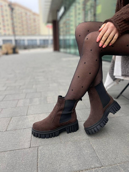 Edan Instruments Черевики жіночі EDAN шоколадні замша натуральна зима висота 13 см (5661) Коломыя - изображение 3