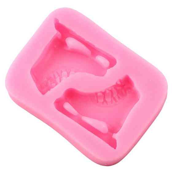 Молд силиконовый Коньки 60 на 44 мм розовый Киев