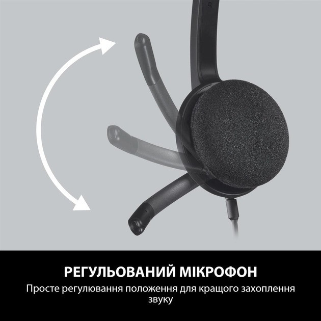 Гарнітура Logitech H340 USB (981-000475) Чорний Харків - фото 11