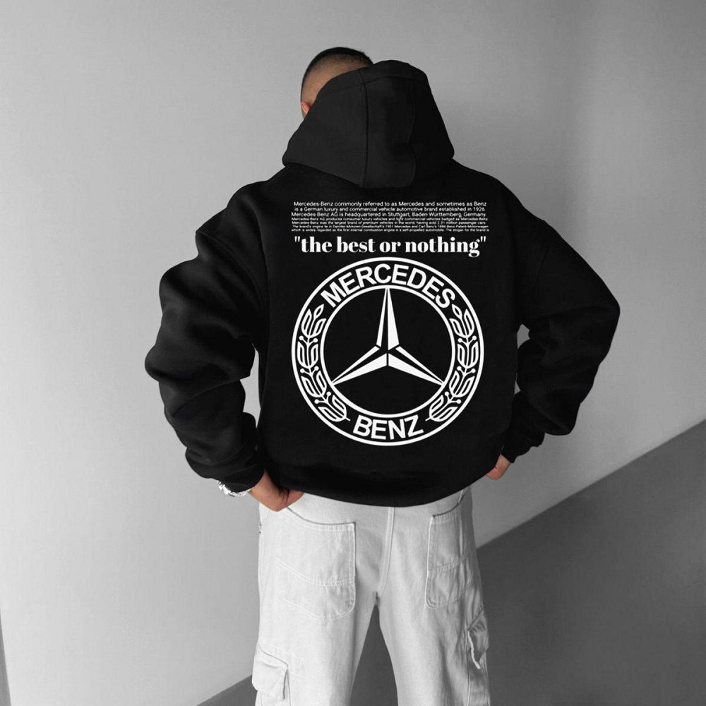 Худи, черная толстовка мужская, свитшот 2711253731 размер 46 Днепр - изображение 1