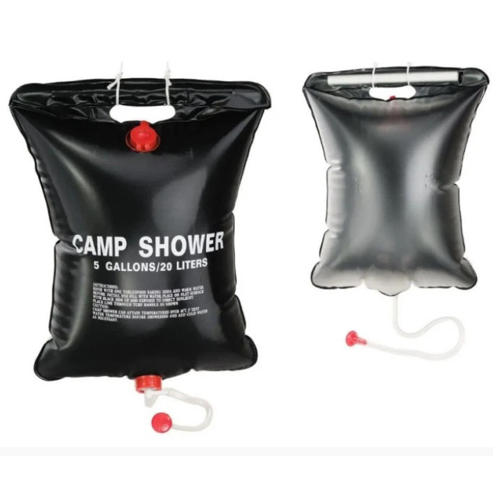 Походный туристический душ 20л 50°C CAMP SHOWER 41x60 см, кемпинговый душ с шнуром и крюком для подверса FG-80 Львов - изображение 6