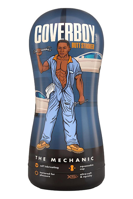 Мастурбатор-анус Blush Coverboy The Mechanic у колбі, коричневий, 18.5 см Sex Aura Київ - фото 5