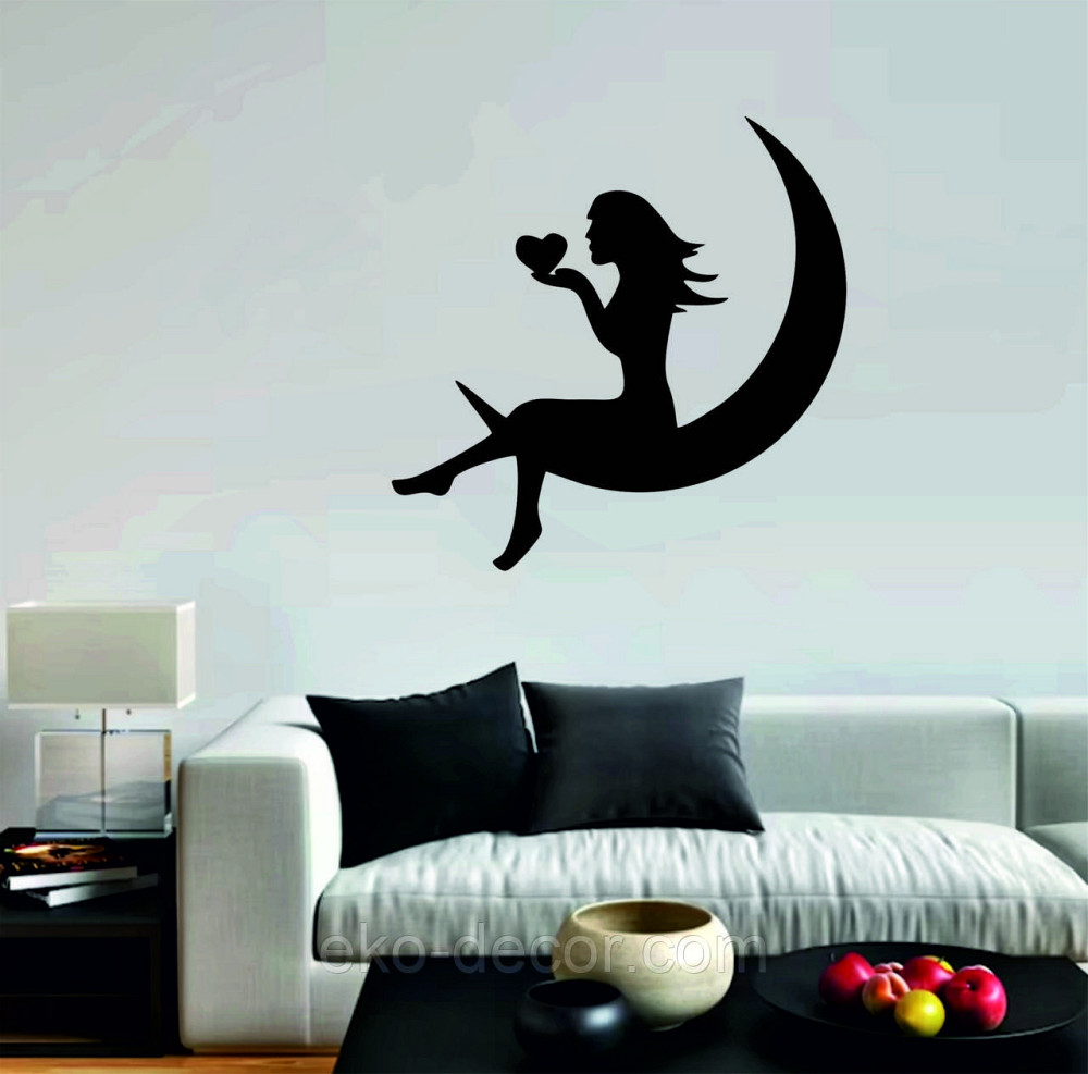 Декоративне настінне 3D Панно «Дівчина на місяць», Декор на стіну з об'ємом Київ - фото 4