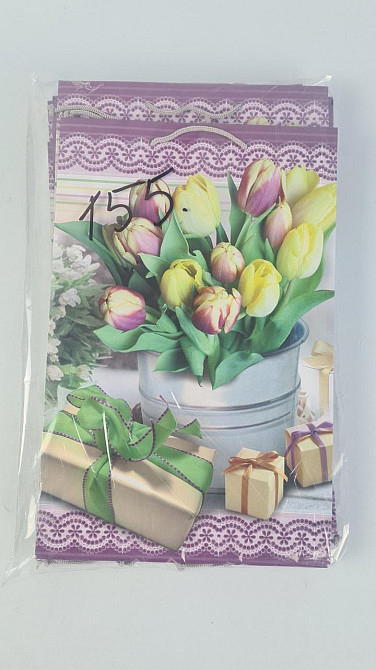 Великий паперовий пакет вертикальний 25/37/8 (артBV-155) (12 шт.) Харків - фото 2