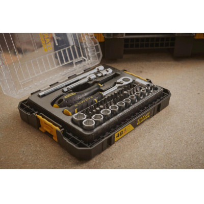 Набор головок Stanley FatMax Maxi Drive торцевых 1/4", шестигранных, 48 шт., кейс (FMMT98101-0) Винница - изображение 7