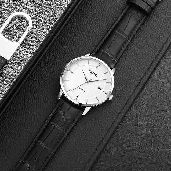 Skmei 1801LSIWT Silver-Black White Leather SBR Киев