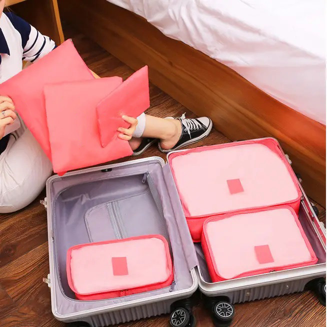 Набір дорожніх органайзерів 6 шт. Колір: рожевий GD-11 Івано-Франківськ - фото 5