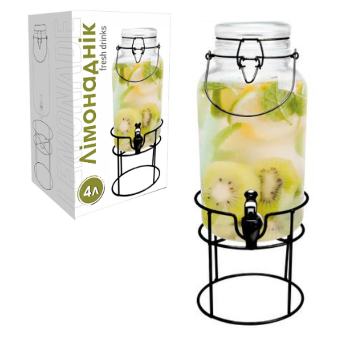 Лимонадник Лофт 4000мл на металевій стійці 9036-1 S&T Житомир - изображение 1