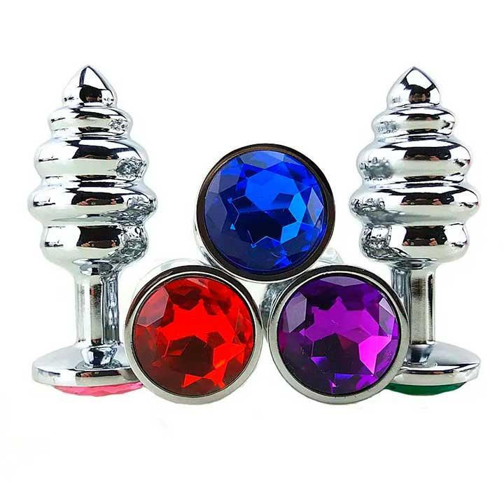 Сталева анальна пробка "Спіраль" - 7,2*2,9 см - Анальні іграшки Вінниця - фото 3