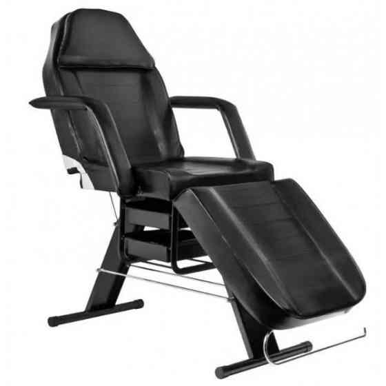 Косметологічне крісло-кушетка 202 стаціонарна механічна з лотками для аксесуарів Київ