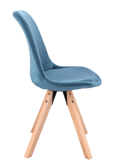 Стілець Saida Jumi у скандинавському стилі з дерев'яними ніжками аквамарин Київ - фото 6