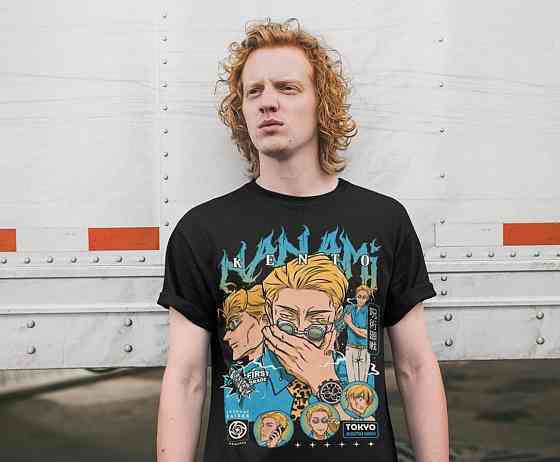 Футболка для мальчика аниме Магическая битва оверсайз (рост от 165 до 180 ) Черний AnimeJ1120m Днепр