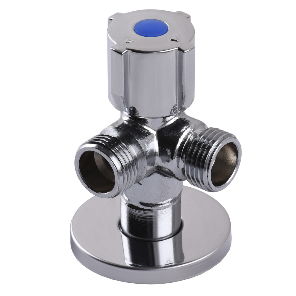 Кран шаровой угловой двойной SELBA 1/2″х 1/2″х1/2″ DOUBLE (SL1588) Киев - изображение 1