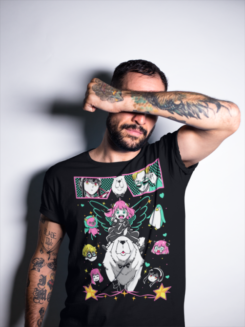 Футболка для хлопчика з аніме принтом Шпигун і сім’я оверсайз (зріст від 165 до 180) Чорний AnimeJ0176m Дніпро - фото 7