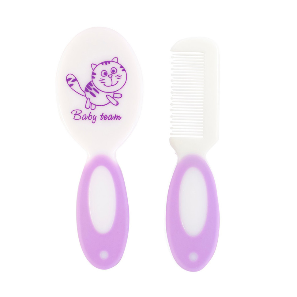 Щетка и расческа для волос 7106_фіолетовий, мягкая щетина Винница - изображение 1