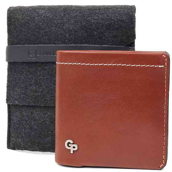 Чудовий шкіряний чоловічий гаманець Grande Pelle 11425 Коричневий Київ