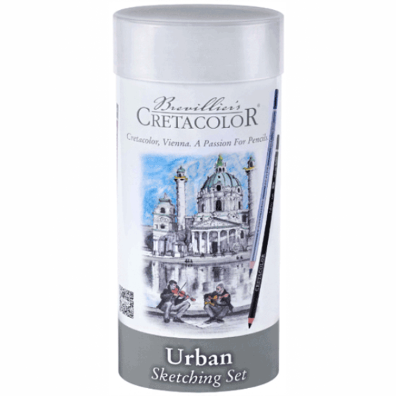 Набор художественных материалов URBAN SKETCHING 24шт металлическая коробка Cretacolor Киев