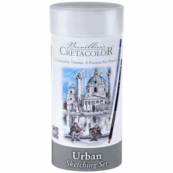 Набір художніх матеріалів URBAN SKETCHING 24шт металева коробка Cretacolor Київ - фото 1