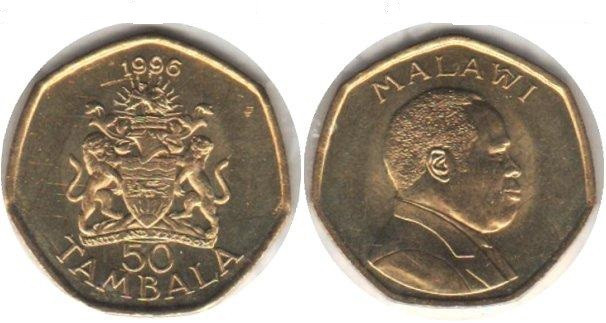 Malawi Малаві - 50 Tambala 1996 aUNC Полтава - фото 1