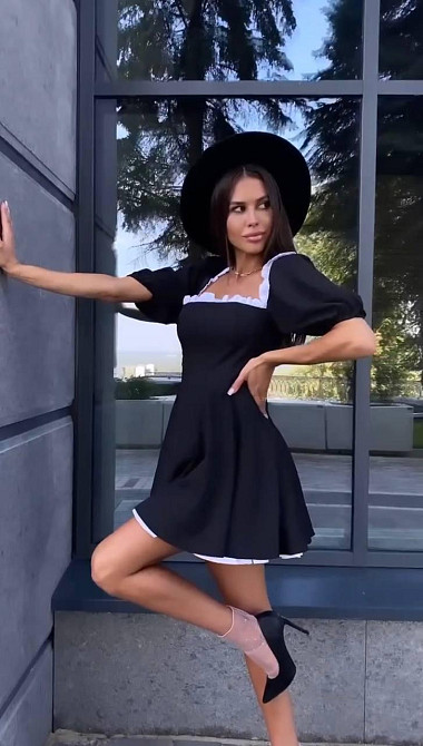 Женское приталенное платье с рюшами крепдайвинг Одесса - изображение 5