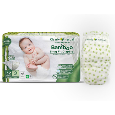 Подгузники Clearly Herbal Bamboo, розмір 2 (3-6 кг), 32 шт (1134) Винница - изображение 1