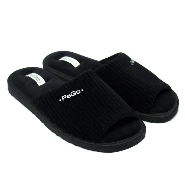 Тапочки мужские черные вельвет открытый носок Одесса - изображение 12