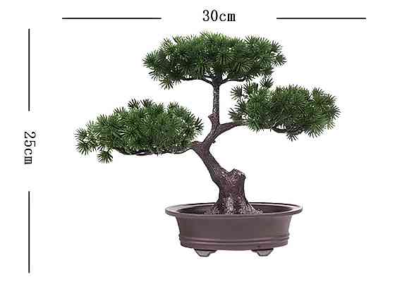Искусственный бонсай RESTEQ в горшке 25х30 см — декоративное растение для дома, офиса и интерьера Киев