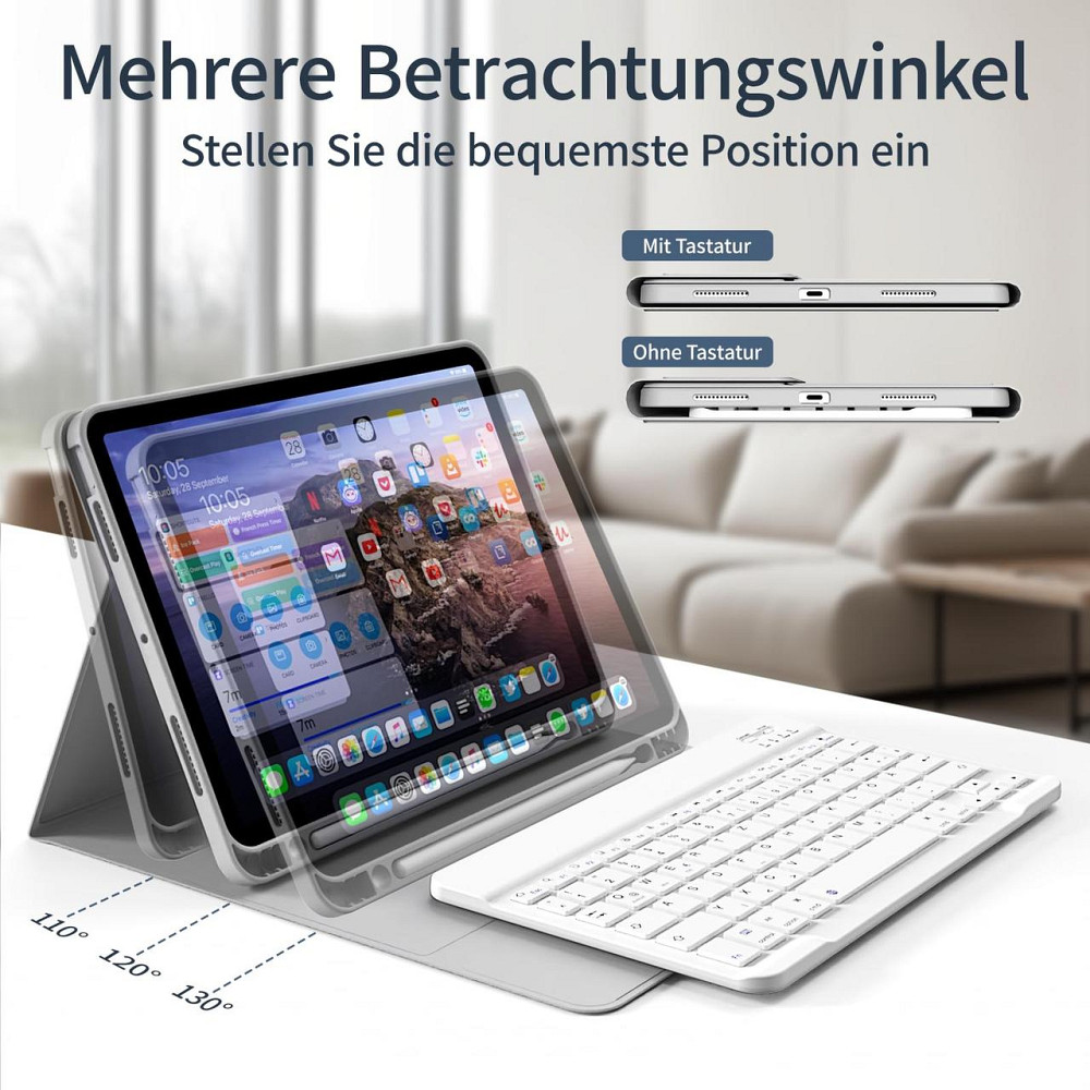 Чехол книжка iPad 9,7 Air 1 2 A1822 A1823 A1954 A1893 клавиатура Одеса - фото 3