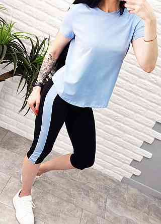 Спортивний костюм з бриджами "Dion" оптом | Норма Блакитний, 46-48 Київ