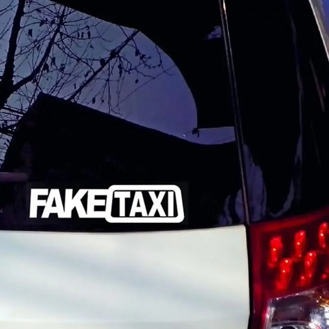 Наклейка на авто FakeTaxi Белая Киев - изображение 1