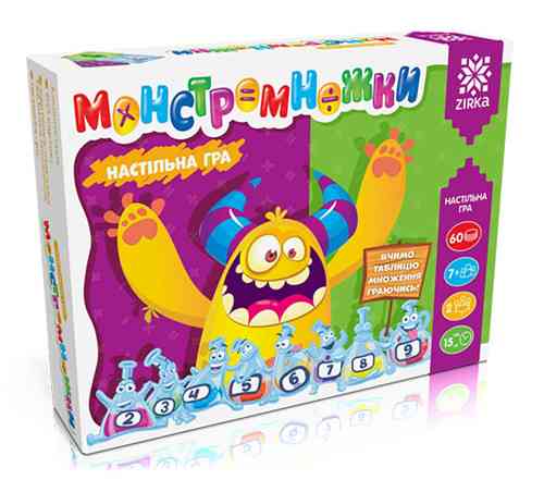 Настільна гра Монстромножки. Таблиця множення граючи 119325 укр. мовою Вінниця