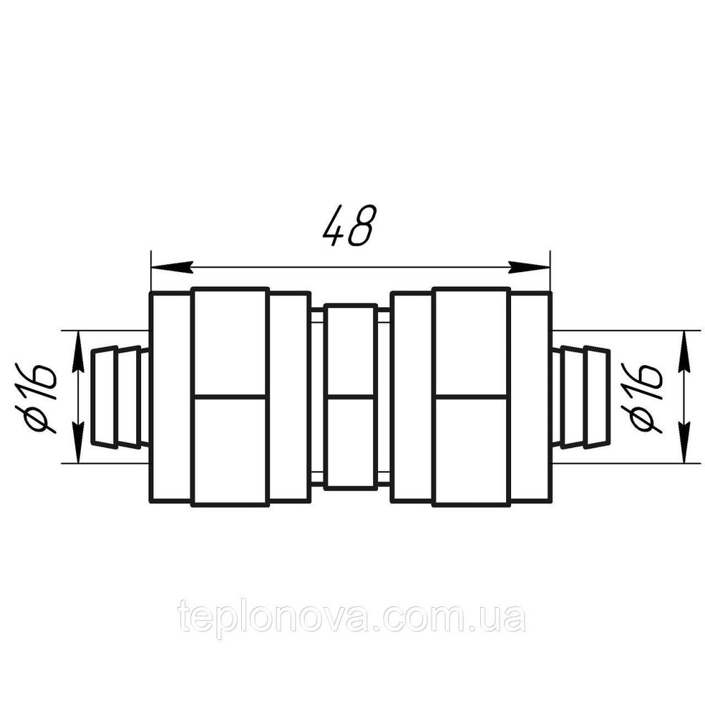 Муфта промежуточная APE 703 L 16x16 ITALY Черновцы - изображение 3