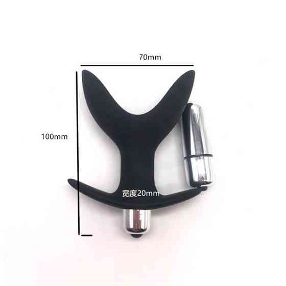 Анальная пробка-расширитель с вибрацией Black Velvets Vibrating Anchor Plug L – Анальные игрушки Винница