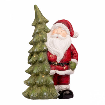 Украшение декоративное Novogod`ko Дед Мороз возле елки, 45 см, LED (974205) Винница - изображение 1